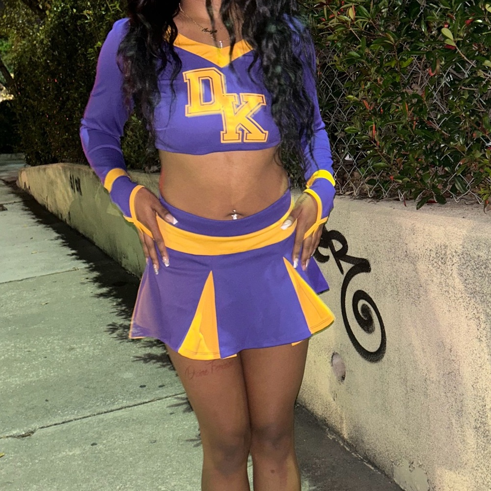 Dolls Kill Purple and Yellow Cheer Set